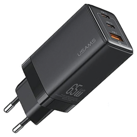 USAMS ADAPTER SIECIOWY 2XUSB-C 65W DO MAGSAFE PD3.0 QC3.0 SZYBKIE ŁADOWANIE