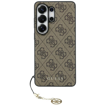 Etui Guess 4G Classic Logo Charm MagSafe do Samsung Galaxy S26 Ultra brązowy