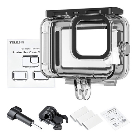 TELESIN ZESTAW WODOODPORNY ETUI DO GOPRO HERO 12 11 10 9 AKCESORIA
