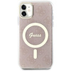 Etui Guess GUHMN61H4STP na iPhone 11 - różowe 4G MagSafe