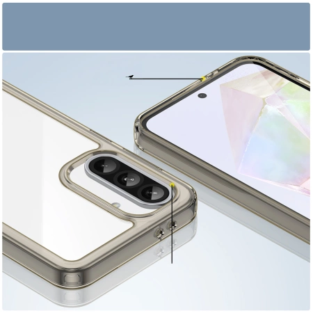 HURTEL ETUI CASE DO SAMSUNG GALAXY A26 Z ELASTYCZNĄ RAMKĄ PÓŁPRZEZROCZYSTE