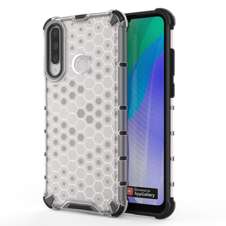 Honeycomb etui pancerny pokrowiec z żelową ramką Huawei Y6p przezroczysty
