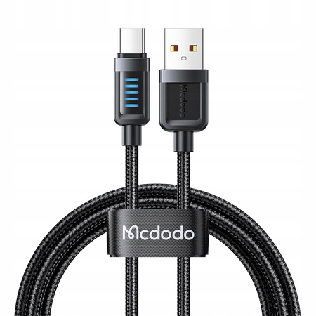 MCDODO KABEL USB-A USB-C SZYBKIE ŁADOWANIE USB TYP C PD 100W 6A 1,2M LED