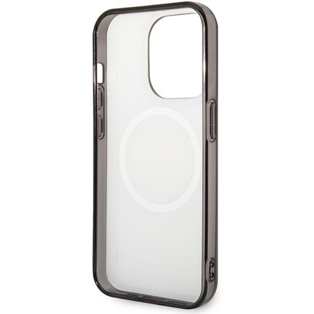 Etui Ferrari FEHMP14XUCOK na iPhone 14 Pro Max 6.7" - czarne IMD Combi Magsafe