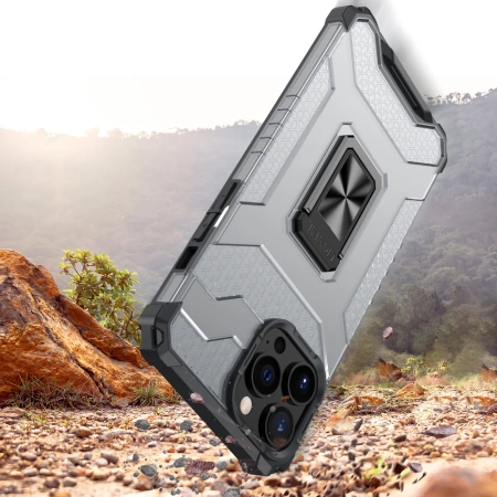 HURTEL ETUI POKROWIEC CRYSTAL RING DO IPHONE 13 PRO Z MAGNETYCZNYM UCHWYTEM