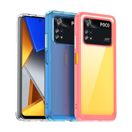 Outer Space Case etui Xiaomi Poco M4 Pro pokrowiec z elastyczną ramką niebieskie