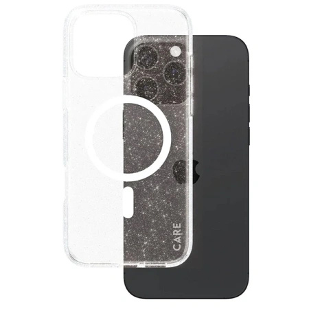 Etui CARE by PanzerGlass Flagship Star Lit Case z MagSafe na iPhone 16 Pro Max - białe