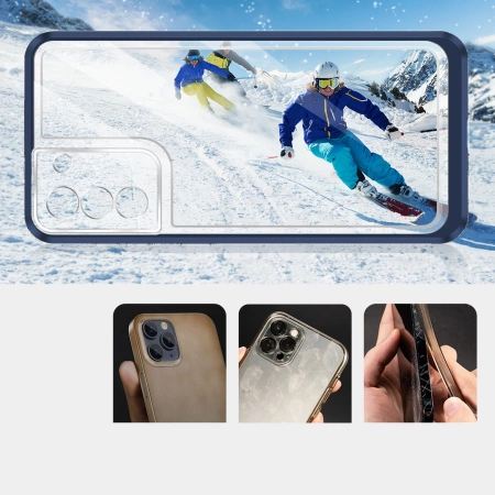 Clear 3in1 etui do Samsung Galaxy S23+ silikonowy pokrowiec z ramką niebieskie