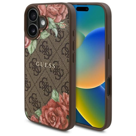 GUESS POKROWIEC DO IPHONE 16 6.1 HARDCASE Z WZOREM KWIATOWYM DO MAGSAFE
