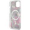 Etui Guess GUHMP14MHCFWSA na iPhone 14 Plus 6.7" zielony/khaki hardcase Flower MagSafe