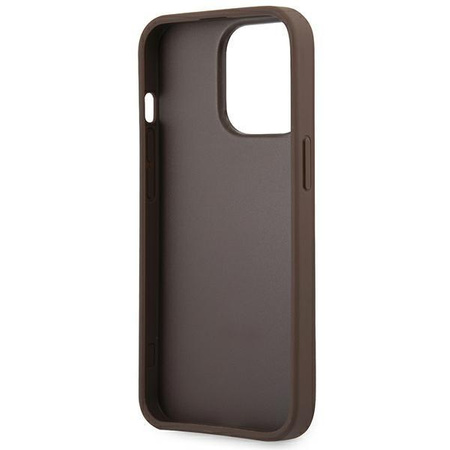 Guess GUHCP14X4GMGBR iPhone 14 Pro Max 6,7" brązowy/brown hardcase 4G Big Metal Logo