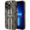 Etui Guess GUHMP14XP4RPSW na iPhone 14 Pro Max 6.7" - brązowe 4G Printed Stripes MagSafe