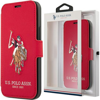 US Polo USFLBKP12MPUGFLRE iPhone 12/12 Pro 6,1" czerwony/red book Polo Embroidery Collection