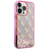 Etui Guess GUHCP14XLC4PSGP na iPhone 14 Pro Max 6.7" - różowe Liquid Glitter 4G Transculent