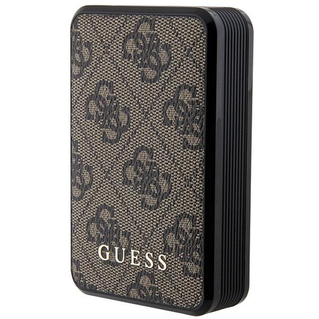 Guess Powerbank 18W GUPB10DP4GEGW 10000mAh brązowy/brown 4G Leather Metal Logo