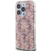 Etui Guess IML GCube MagSafe na iPhone 15 Pro - różowe