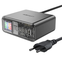 Wielofunkcyjny adapter Acefast Z4 PD 218W GaN 3 x USB-C + USB-A z 4 portami - szary