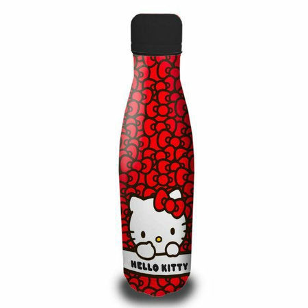 CORIEX BUTELKA HELLO KITTY 500ML DO DZIECI CZERWONA WODOODPORNA Z UCHWYTEM