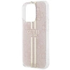 Etui Guess IML 4G Gold Stripe na iPhone 15 Pro - różowe