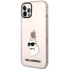Etui Karl Lagerfeld KLHCP12MHNCHTCP na iPhone 12 /12 Pro - różowe Ikonik Choupette
