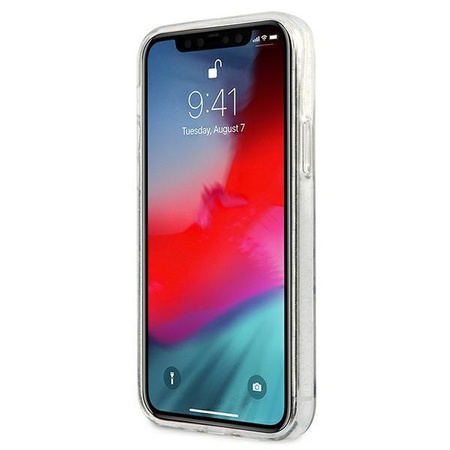 Guess GUHCP12LPCUGL4GTR iPhone 12 Pro Max 6,7" transparent hard case Glitter 4G Big Logo