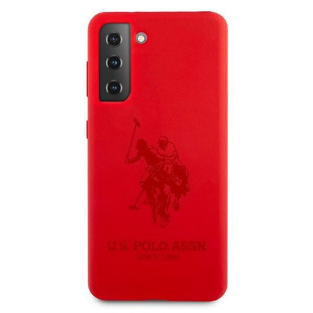 Etui U.S. Polo Assn. Silicone On Tone na Samsung Galaxy S21+ - czerwone