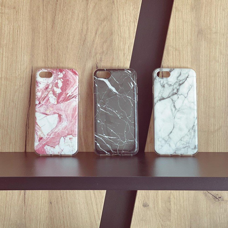 Wozinsky Marble żelowe etui pokrowiec marmur Xiaomi Mi 10 Lite czarny