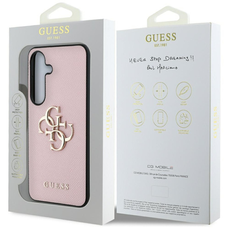 GUESS ETUI TPU DO SAMSUNG GALAXY S25 GRINED LOGO SMALL BIG 4G CLASSIC LOGO