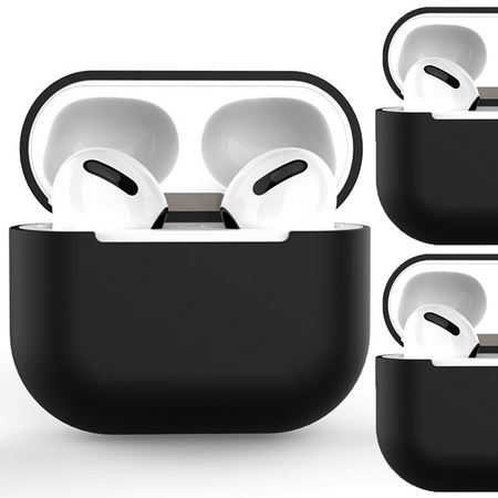 Etui do AirPods Pro silikonowy miękki pokrowiec na słuchawki czarny (case C)
