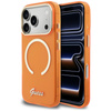 Etui Guess IML Script Metal MagSafe do   iPhone 17 Pro Max pomarańczowy