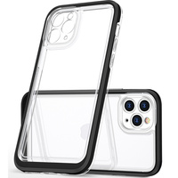 HURTEL ETUI SILIKONOWE POKROWIEC DO IPHONE 14 PRO CLEAR 3IN1 Z RAMKĄ