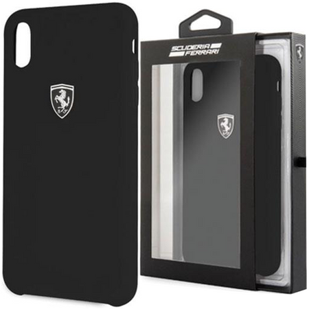 Ferrari Hardcase FEOSIHCI65BK iPhone Xs Max czarny/black Silicone Off track