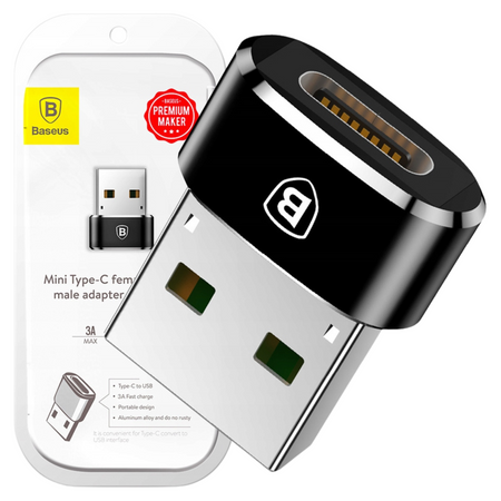 Baseus adapter przejściówka ze złącza USB Type-C na USB czarny (CAAOTG-01)