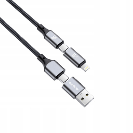 PALPRO KABEL USB-C/USB-A USB-C/LIGHTNING SZYBKIE ŁADOWANIE 240W 1M