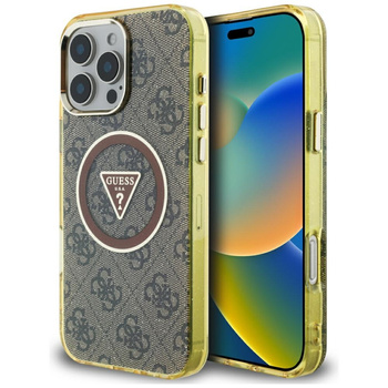GUESS ETUI IML METAL GLITTER DO IPHONE 16 PRO Z MAGNETYCZNĄ FUNKCJĄ