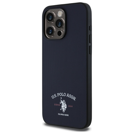 US POLO ASSN. ETUI DO IPHONE 15 PRO MAX 6.7 LOGO DH GRANATOWE Z LOGO