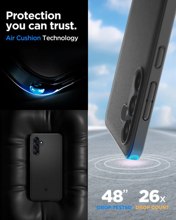 SPIGEN ESSENTIAL SANDBLAST ETUI DO GALAXY M55 5G ZABEZPIECZENIE MATTE BLACK