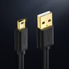 Ugreen 5-pinowy pozłacany  kabel USB - mini USB 0,5m czarny (US132)