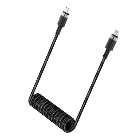 ACEFAST KABEL USB-C SPRĘŻYNOWY 480MB/S 3A 1.2M DO ŁADOWANIA IPHONE GALAXY