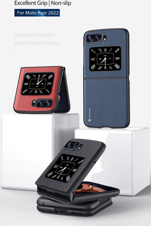 Dux Ducis Fino etui Motorola Razr 2022 pokrowiec z silikonową ramką czarne