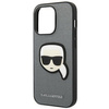 Karl Lagerfeld KLHCP14LSAPKHG iPhone 14 Pro 6,1" srebrny/silver hardcase Saffiano Karl`s Head Patch