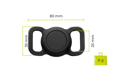 Mobile Origin AirTag Pet Collar, black