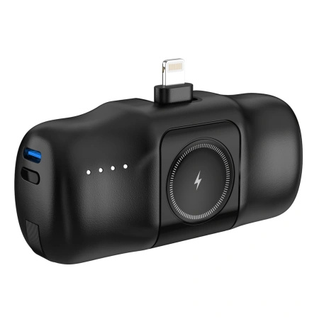 WOZINSKY MINI POWERBANK 5000MAH Z WBUADOWANYM KABLEM USB-C DO LIGHTNING 15W