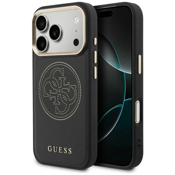 Etui Guess Perforated 4G MagSafe do      iPhone 17 Pro czarny