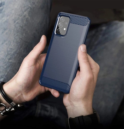 HURTEL CARBON CASE ELASTYCZNE DO SAMSUNG GALAXY A72 4G POKROWIEC NA TELEFON
