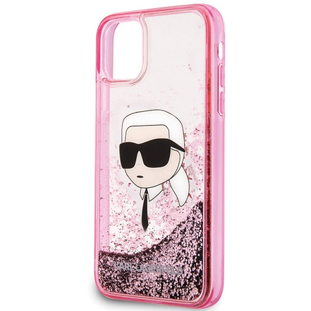 KARL LAGERFELD ETUI HARDCASE DO IPHONE 11 XR KARL HEAD GLITTER POKROWIEC