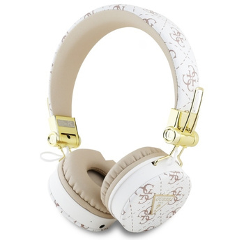 Guess słuchawki nauszne Bluetooth ENC    GUBH70E4PTMH biały/white 4G Triangle Round Shape