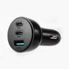 Joyroom ładowarka samochodowa 70W z 3 portami: USB, 2 x USB C czarna (JR-CL26)