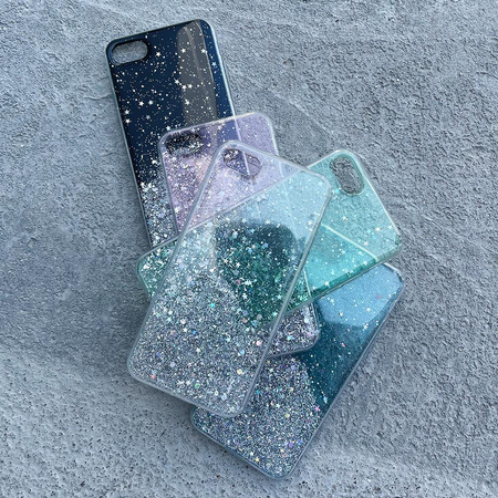 Wozinsky Star Glitter błyszczące etui pokrowiec z brokatem Samsung Galaxy A42 5G zielony