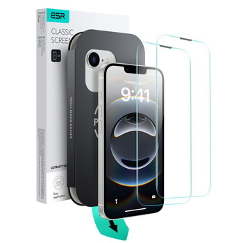 ESR SZKŁO HARTOWANE DO IPHONE 13 13 PRO 14 16E TEMPERED GLASS 2-PACK CLEAR